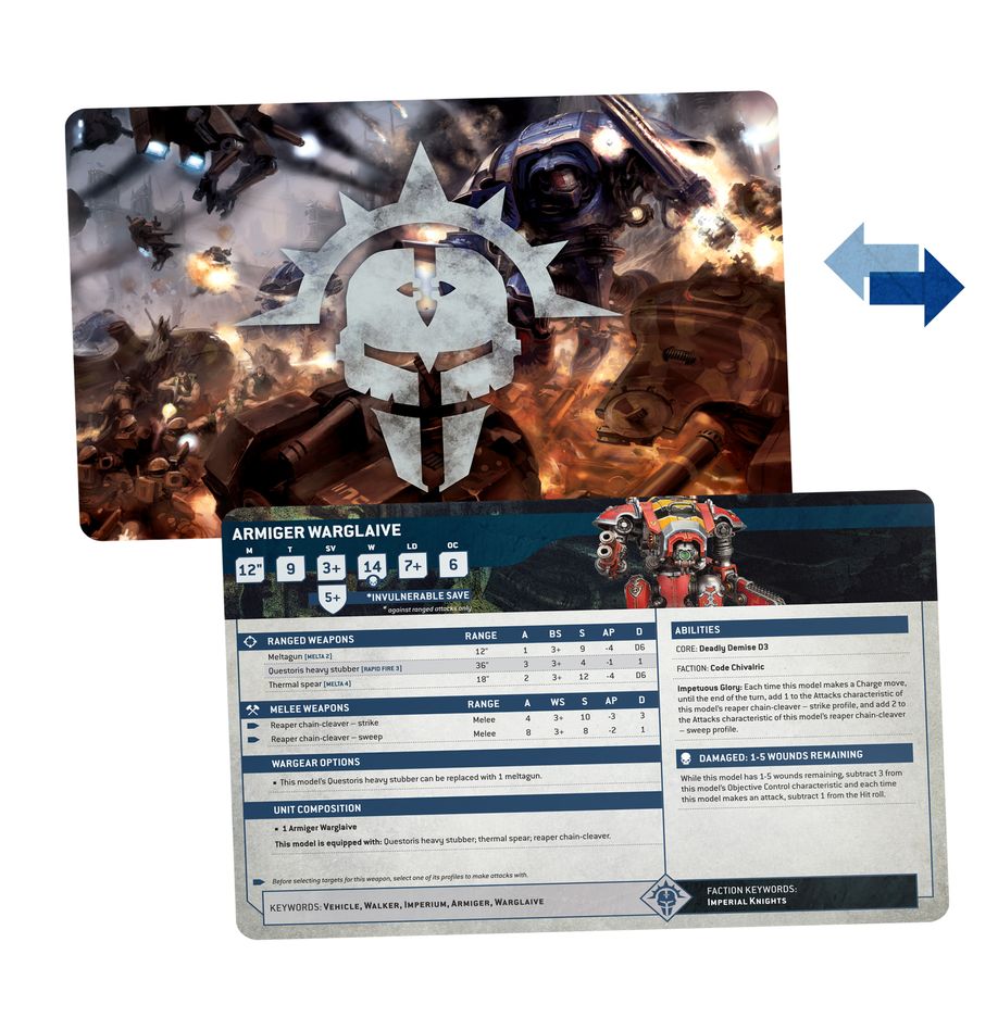 DATASHEET CARDS: IMPERIAL KNIGHTS (ENG)