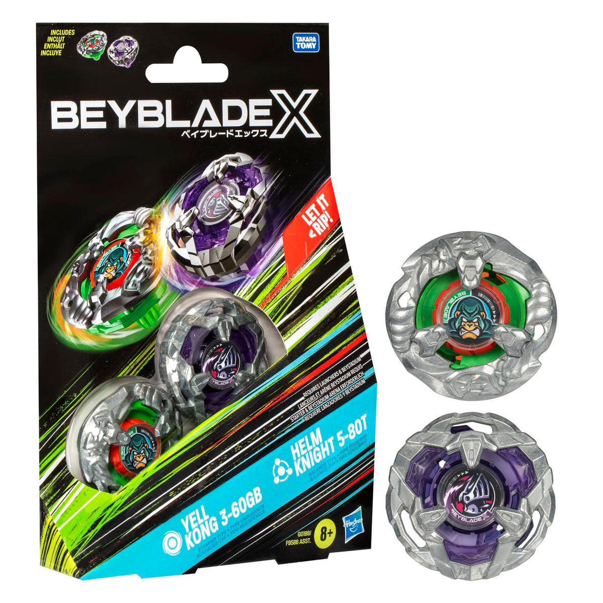Beyblade X Dual Pack Yell Kong & Helm Knight Pendulum Gaming