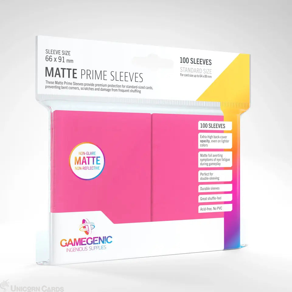 GameGenic Pink 100 Standard Sleeves