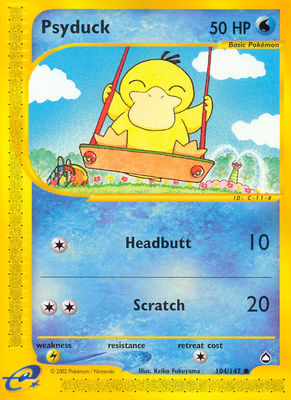 Psyduck - Aquapolis (Common) [AQ-104] English / Excellent / Reverse-Holo Normal