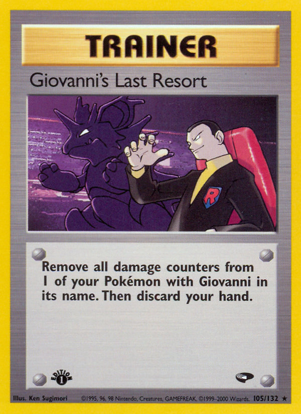 Giovanni's Last Resort - Gym Challenge (Rare) [G2-105] English / Near Mint / Normal