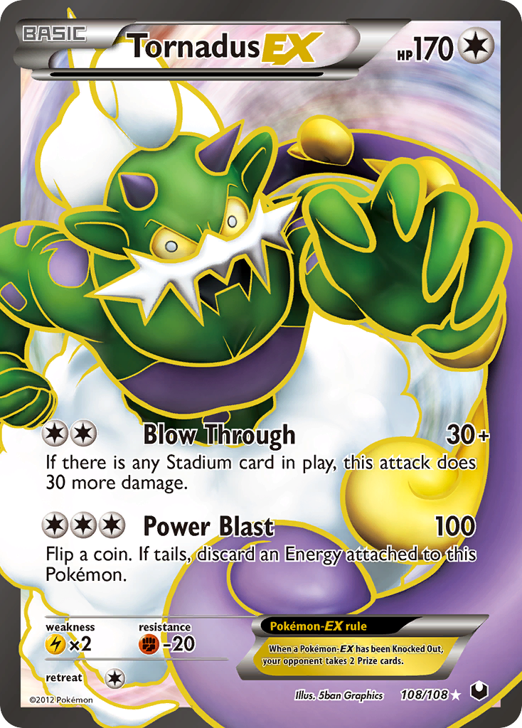 Tornadus-EX - Dark Explorers (Rare Ultra) [DEX-108] English / Near Mint / Normal