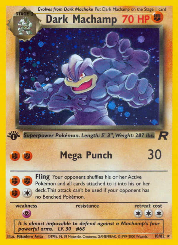 Dark Machamp - Team Rocket (Rare Holo) [TR-10] English / Light Played / Normal