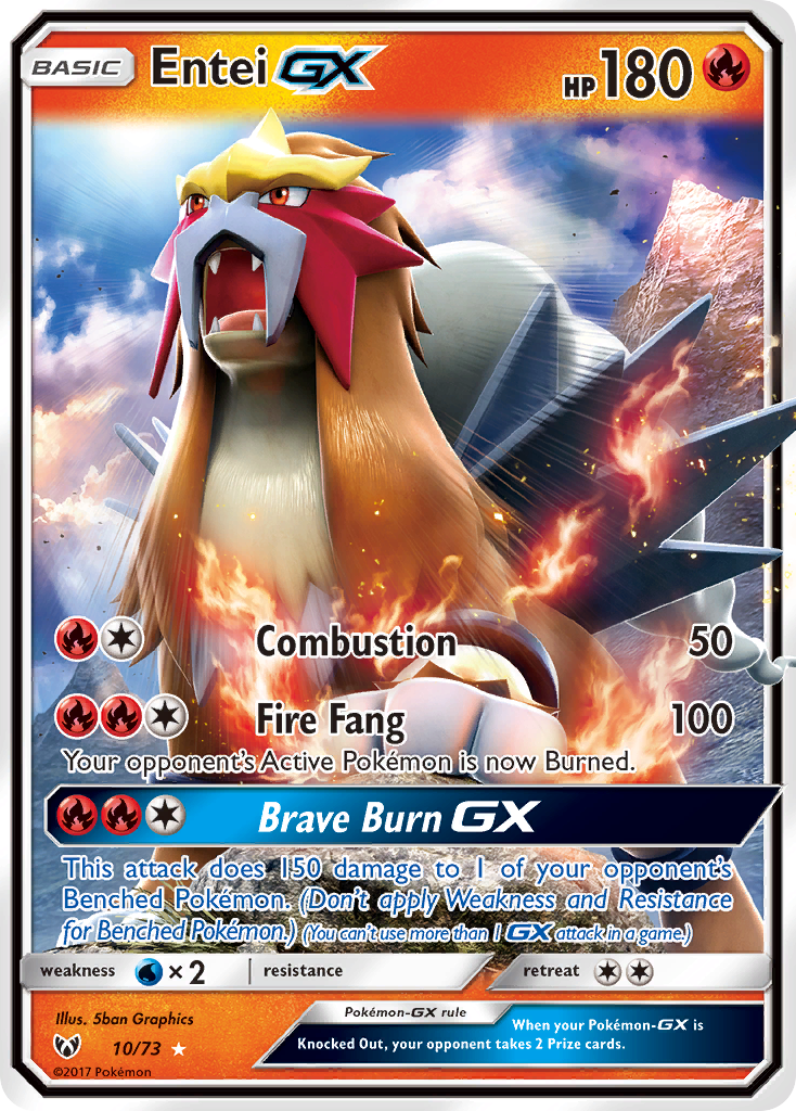 Entei-GX - Shining Legends (Rare Holo GX) [SLG-10] English / Near Mint / Normal