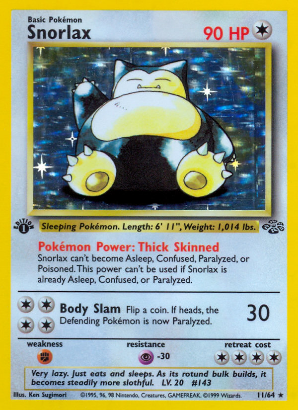 Snorlax - Jungle (Rare Holo) [JU-11] English / Near Mint / Normal