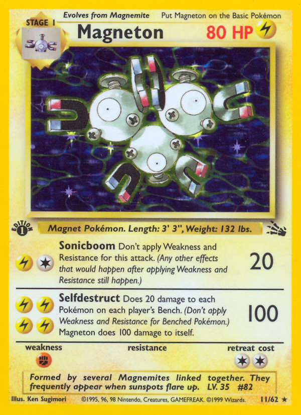Magneton - Fossil (Rare Holo) [FO-11] English / Excellent / Normal