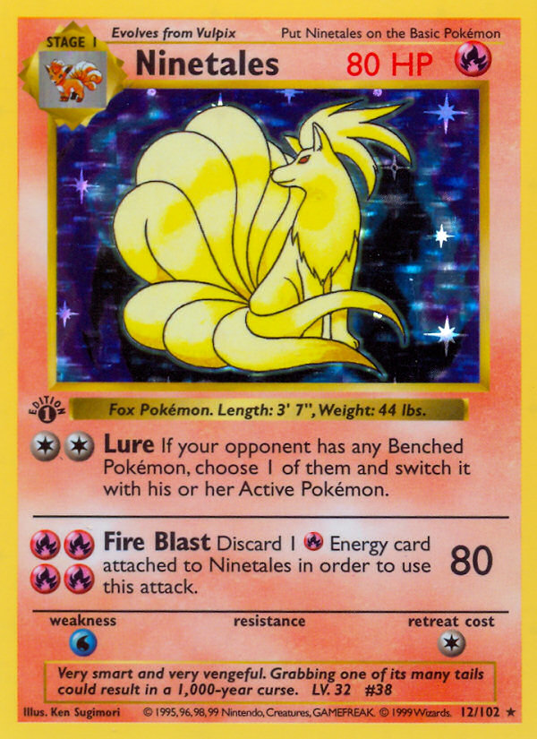 Ninetales - Base (Rare Holo) [BS-12] English / Excellent / Normal
