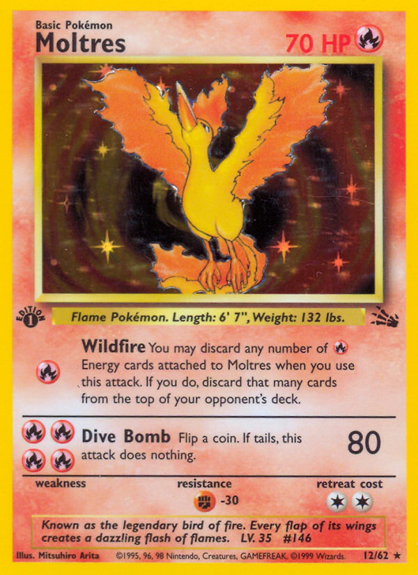 Moltres - Fossil (Rare Holo) [FO-12] English / Near Mint / Normal