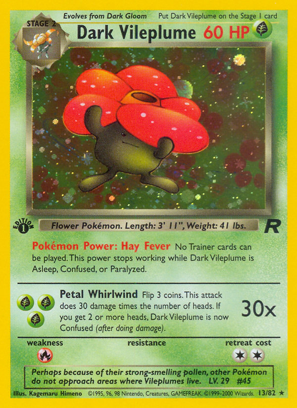 Dark Vileplume - Team Rocket (Rare Holo) [TR-13] English / Excellent / Normal