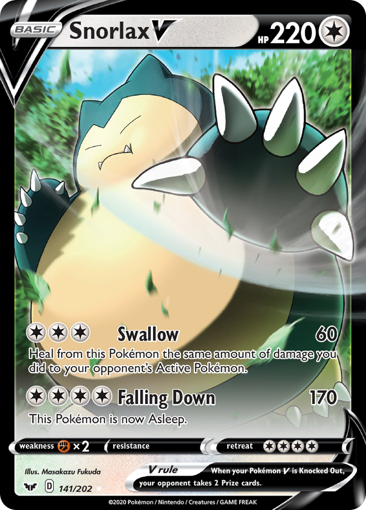 Snorlax V - Sword & Shield (Rare Holo V) [SSH-141] English / Near Mint / Normal