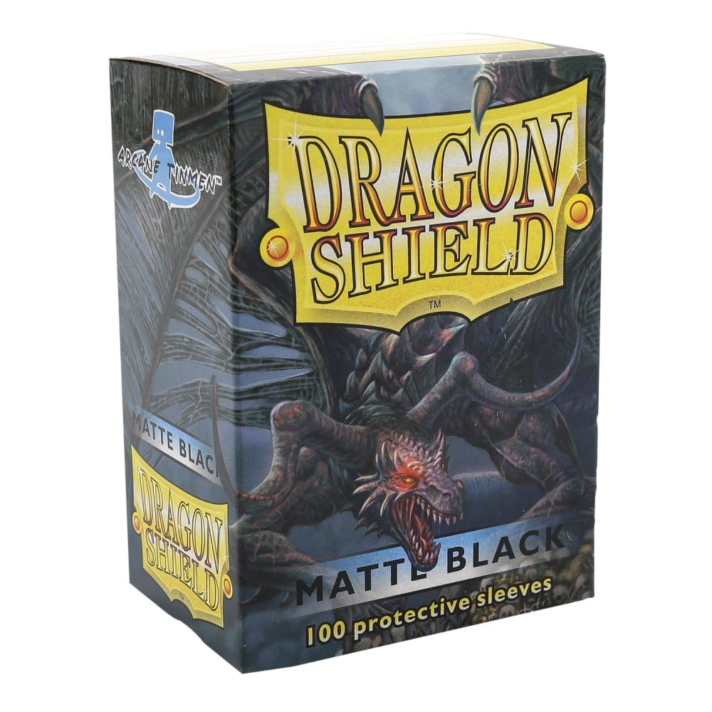 Dragon Shield Sleeves - Matte Black - Standard Size - 100(ct)
