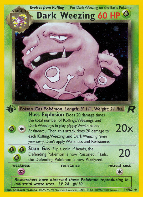 Dark Weezing - Team Rocket (Rare Holo) [TR-14] English / Near Mint / Normal
