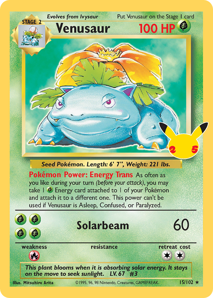 Venusaur - Celebrations: Classic Collection (Classic Collection) [CEL-15] English / Good / Normal