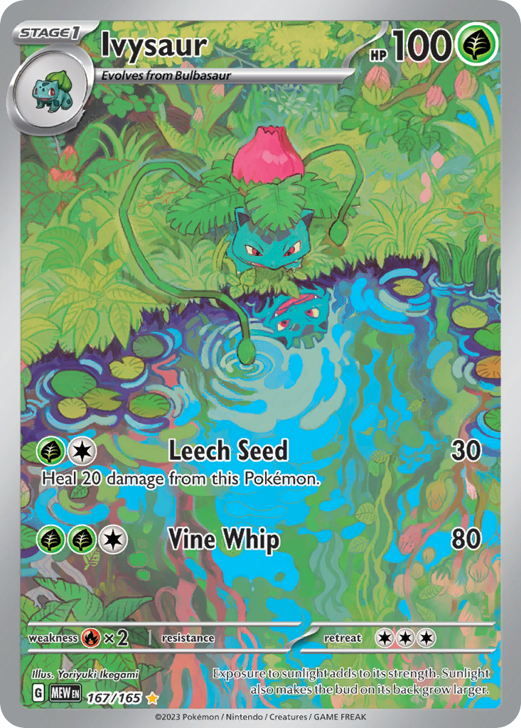 Ivysaur - 151 (Illustration Rare) [MEW-167] English / Near Mint / Normal