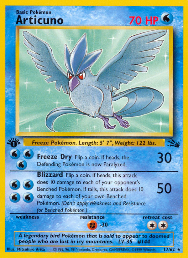 Articuno - Fossil (Rare) [FO-17] English / Near Mint / Normal