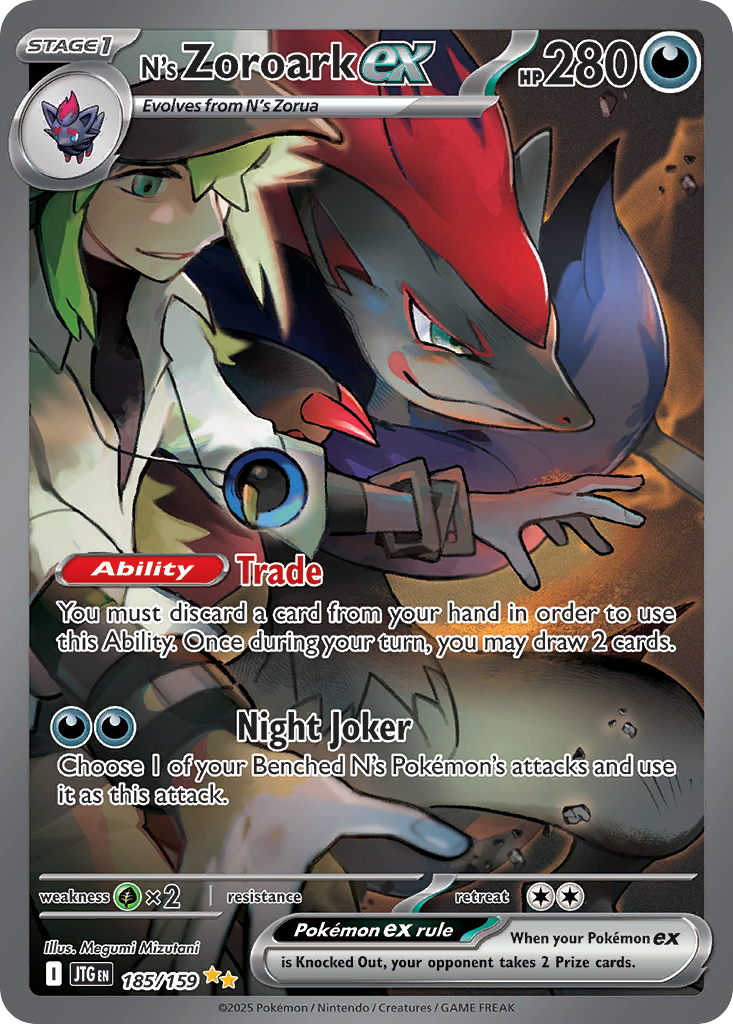 N's Zoroark ex - Journey Together (Special Illustration Rare) [JTG-185] English / Near Mint / Normal
