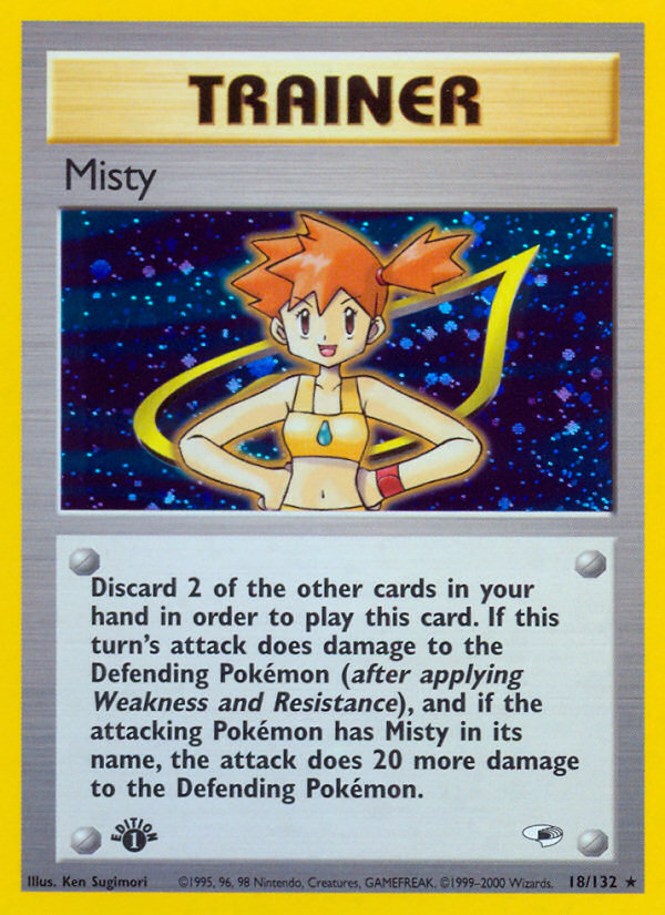 Misty - Gym Heroes (Rare Holo) [G1-18] English / Near Mint / Normal