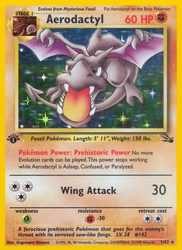 Aerodactyl - Fossil (Rare Holo) [FO-1] English / Excellent / Normal