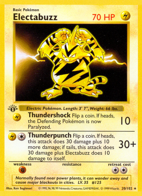 Electabuzz - Base (Rare) [BS-20] English / Near Mint / Normal