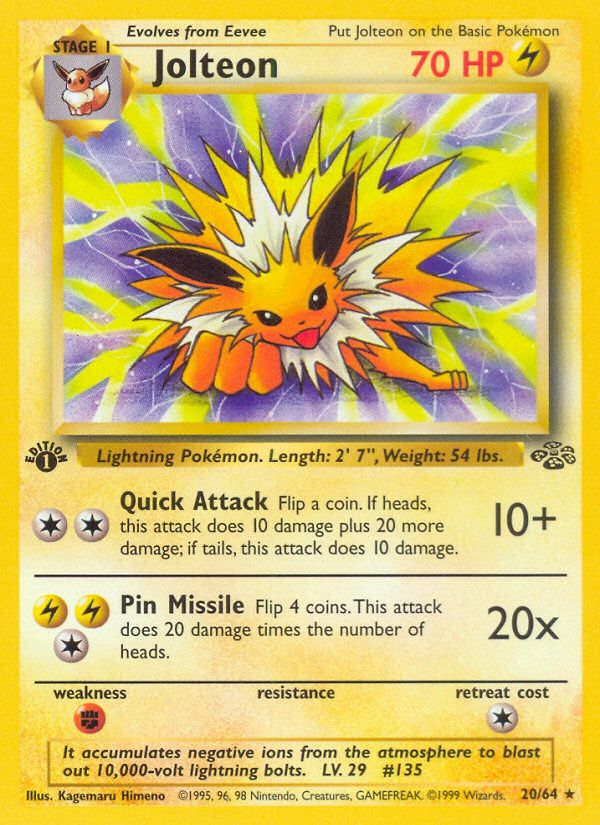 Jolteon - Jungle (Rare) [JU-20] English / Excellent / Normal