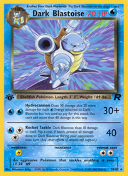 Dark Blastoise - Team Rocket (Rare) [TR-20] English / Near Mint / Normal