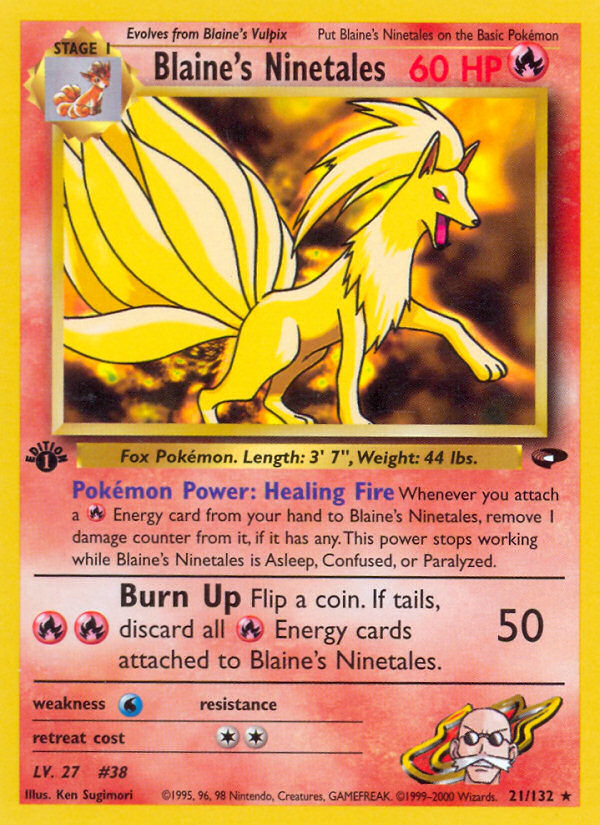 Blaine's Ninetales - Gym Challenge (Rare) [G2-21] English / Near Mint / Normal