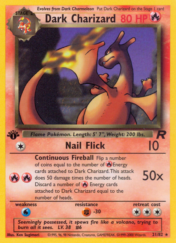 Dark Charizard - Team Rocket (Rare) [TR-21] English / Near Mint / Normal