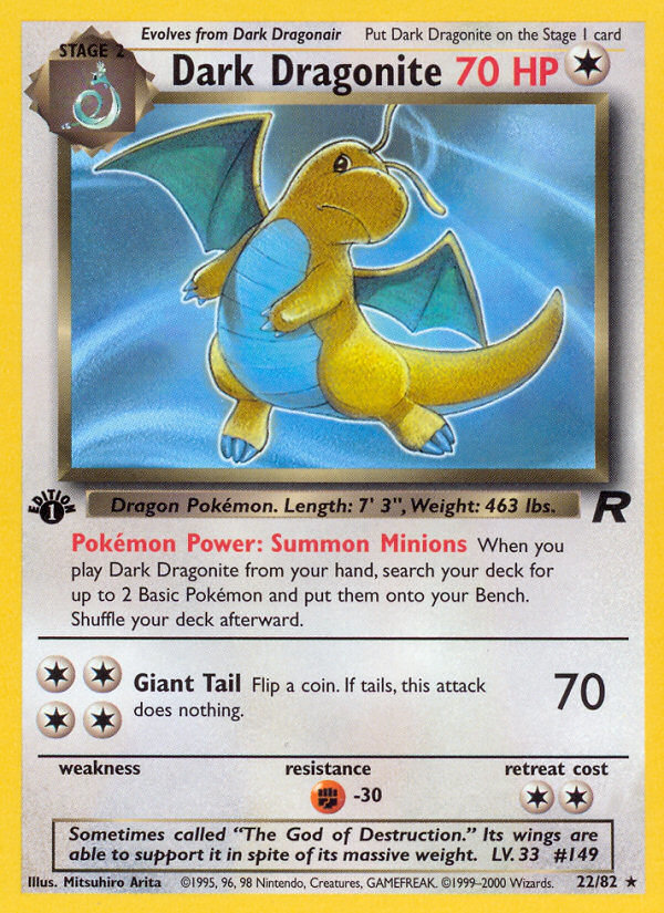 Dark Dragonite - Team Rocket (Rare) [TR-22] English / Excellent / Normal