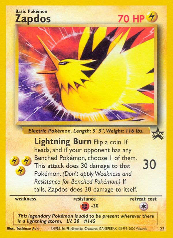 Zapdos - Wizards Black Star Promos (Promo) [PR-23] English / Good / Normal