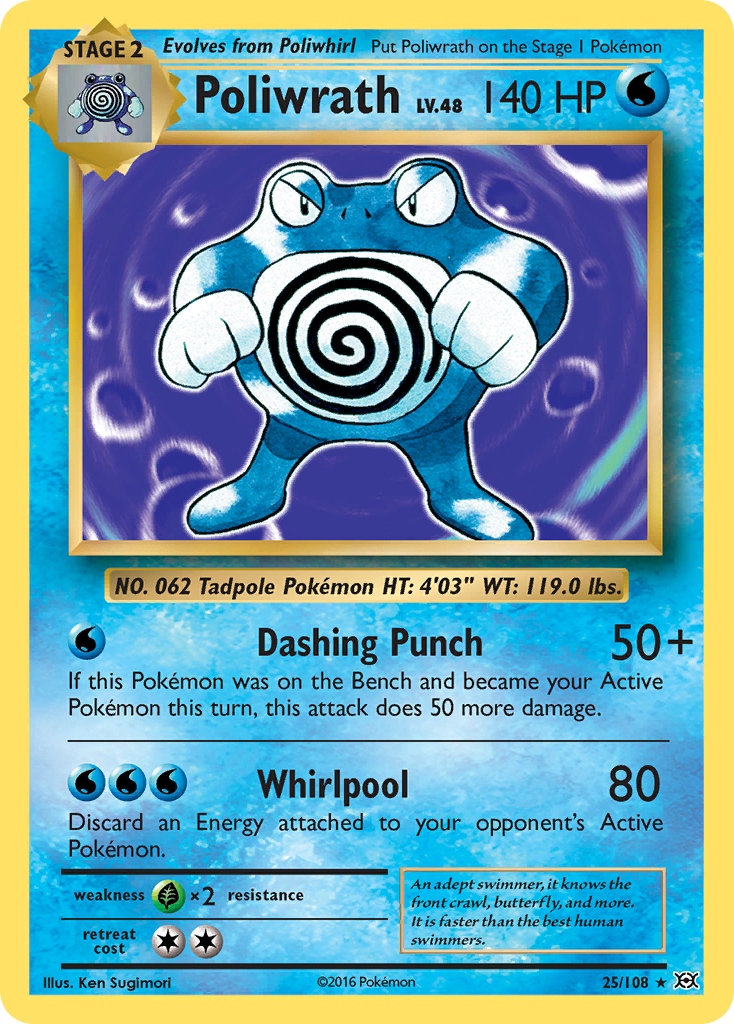 Poliwrath - Evolutions (Rare Holo) [EVO-25] English / Near Mint / Normal