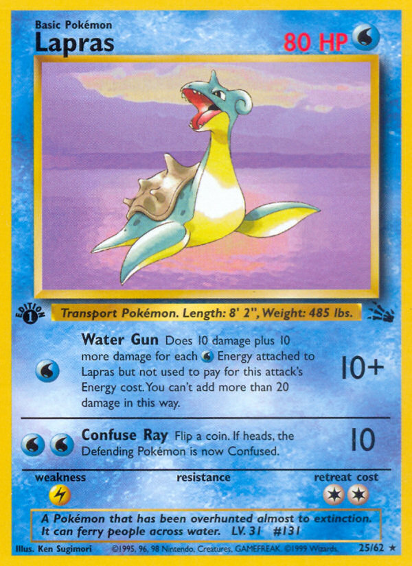 Lapras - Fossil (Rare) [FO-25] English / Near Mint / Normal