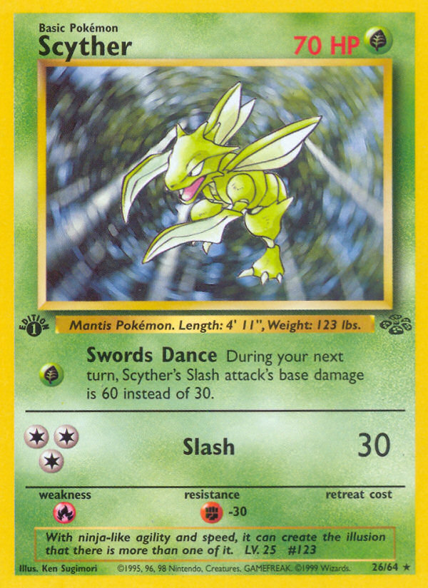 Scyther - Jungle (Rare) [JU-26] English / Near Mint / Normal