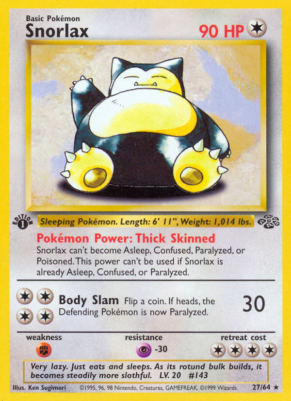 Snorlax - Jungle (Rare) [JU-27] English / Excellent / Normal