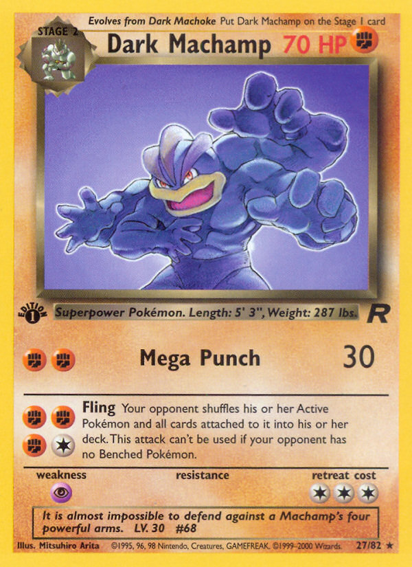 Dark Machamp - Team Rocket (Rare) [TR-27] English / Excellent / Normal