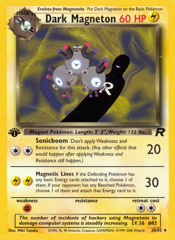 Dark Magneton - Team Rocket (Rare) [TR-28] English / Near Mint / Normal