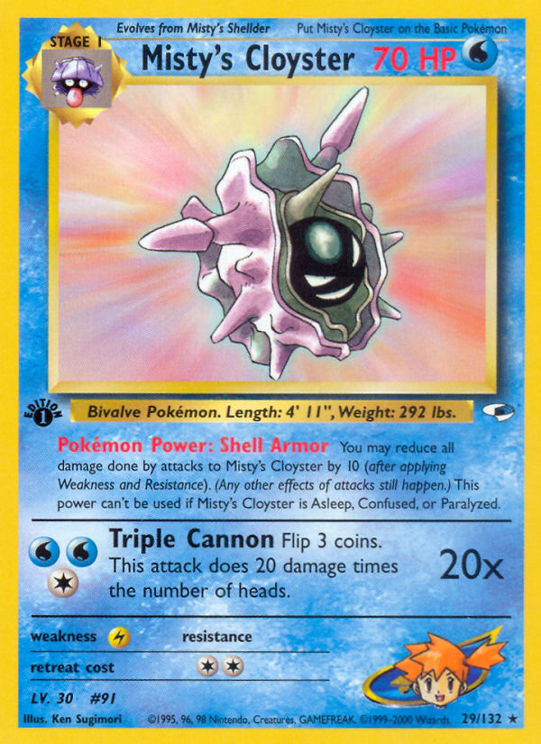 Misty's Cloyster - Gym Heroes (Rare) [G1-29] English / Near Mint / Normal