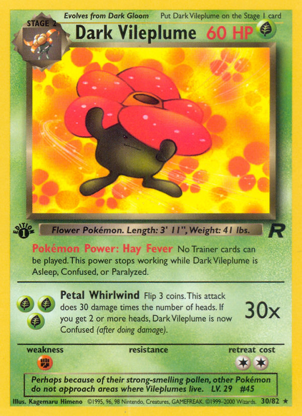 Dark Vileplume - Team Rocket (Rare) [TR-30] English / Near Mint / Normal