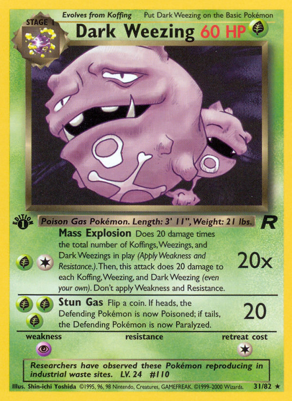Dark Weezing - Team Rocket (Rare) [TR-31] English / Excellent / Normal
