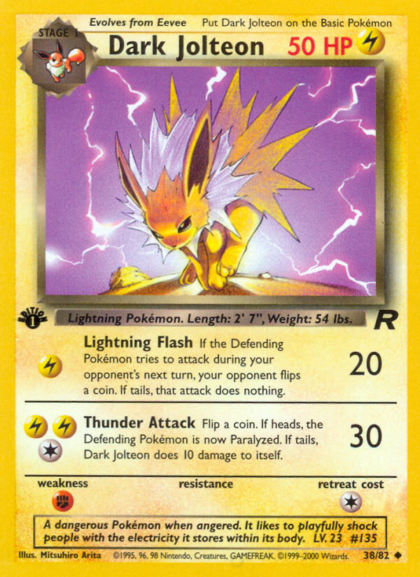 Dark Jolteon - Team Rocket (Uncommon) [TR-38] English / Near Mint / Normal