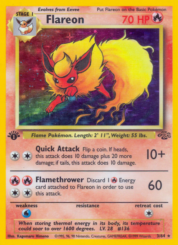 Flareon - Jungle (Rare Holo) [JU-3] English / Good / Normal