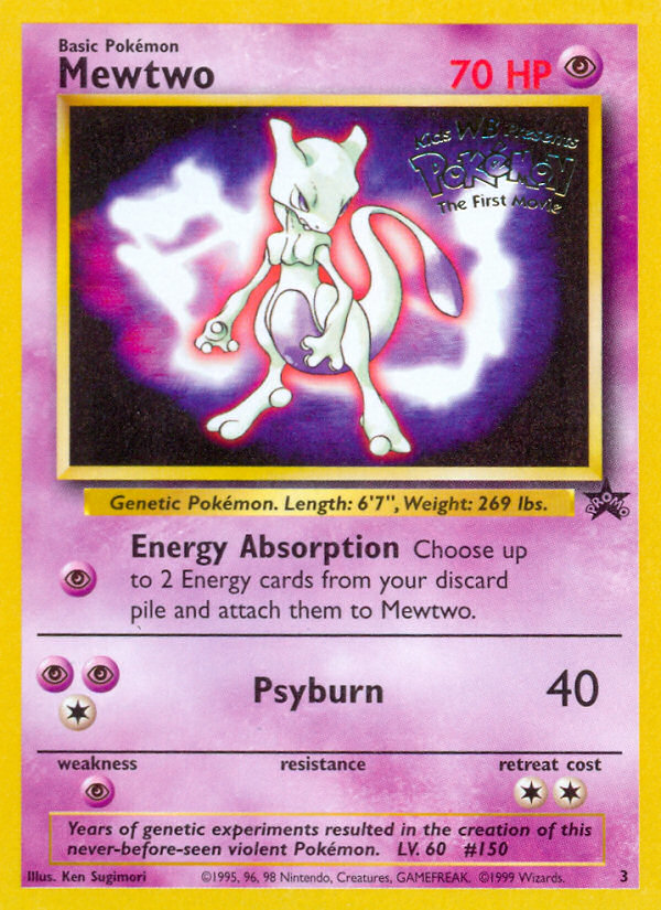 Mewtwo - Wizards Black Star Promos (Promo) [PR-3] English / Played / Normal