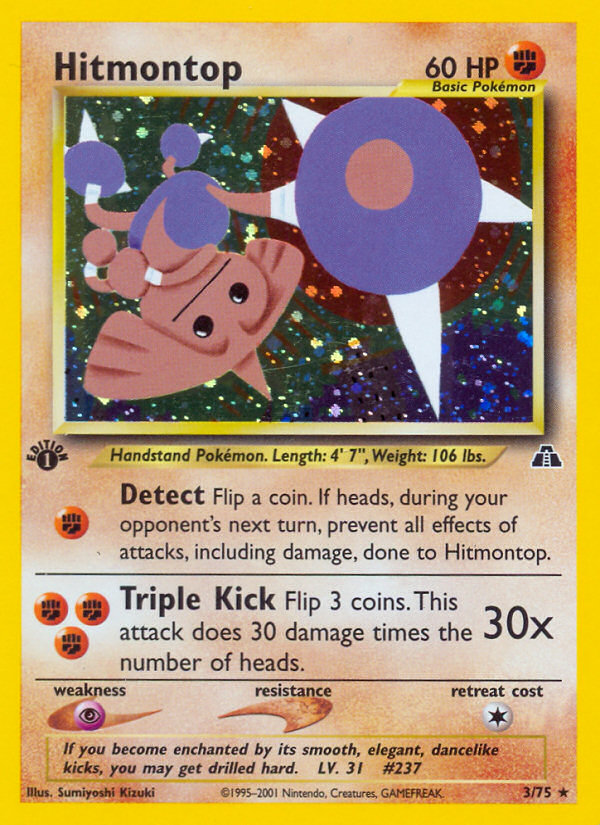 Hitmontop - Neo Discovery (Rare Holo) [N2-3] English / Near Mint / Normal