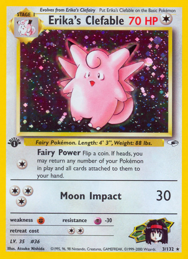 Erika's Clefable - Gym Heroes (Rare Holo) [G1-3] English / Good / Normal