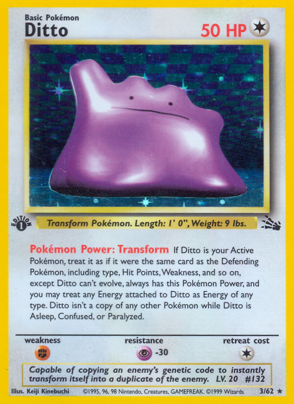 Ditto - Fossil (Rare Holo) [FO-3] English / Good / Normal