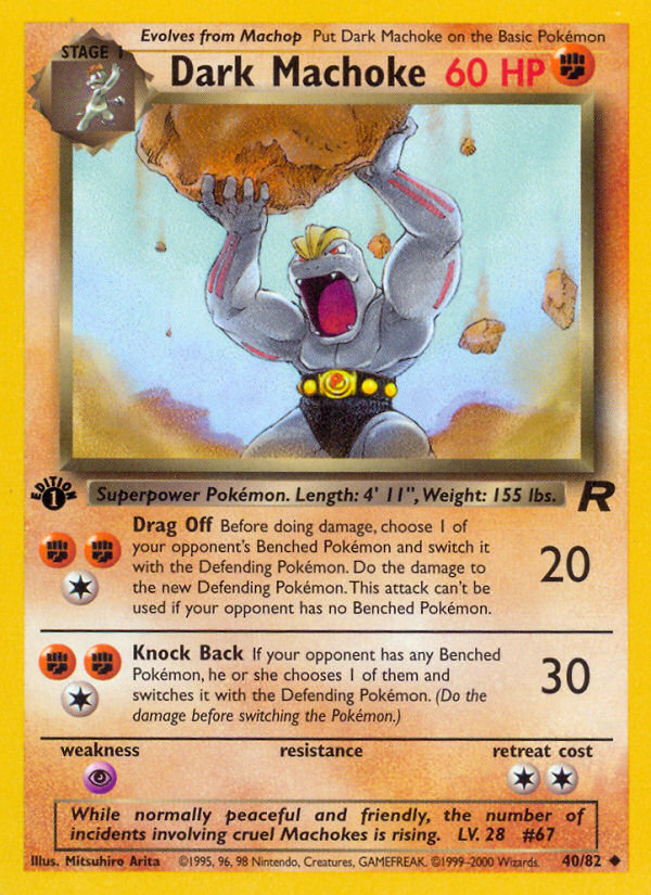 Dark Machoke - Team Rocket (Uncommon) [TR-40] English / Near Mint / Normal