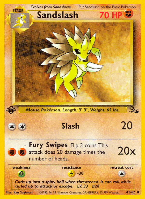 Sandslash - Fossil (Uncommon) [FO-41] English / Near Mint / Normal