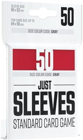 Gamegenic Just Sleeves Standard Red Sleeves 50ct