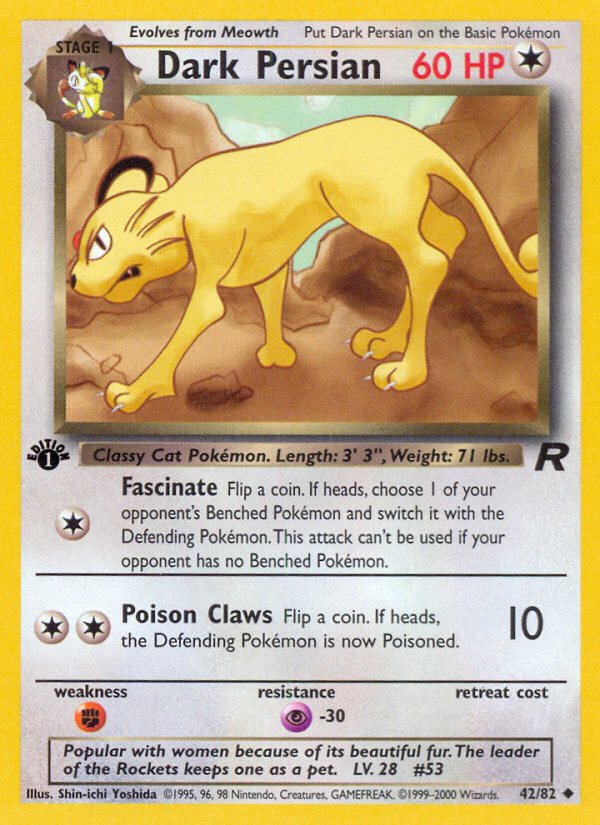 Dark Persian - Team Rocket (Uncommon) [TR-42] English / Near Mint / Normal