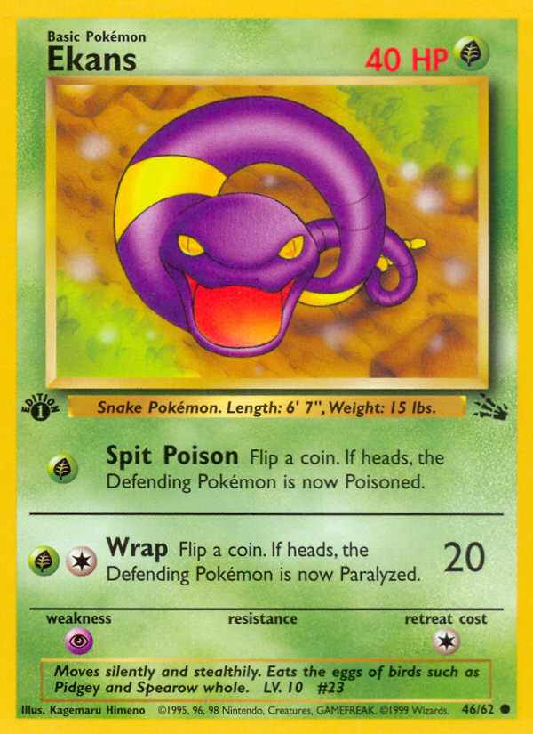 Ekans - Fossil (Common) [FO-46] English / Near Mint / Normal