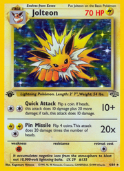 Jolteon - Jungle (Rare Holo) [JU-4] English / Near Mint / Normal